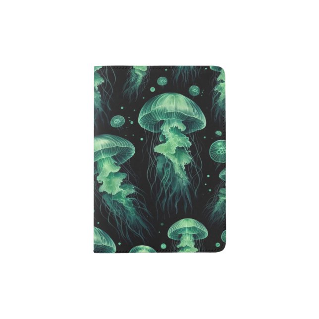 Jellyfish Glow Passport Holder (Front)