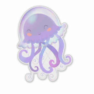 jellyfish ilustration sticker