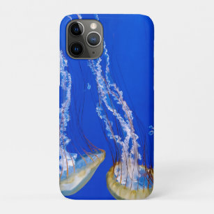 jellyfish in blue water iPhone 11 pro case