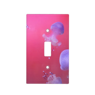 Jellyfish in the Pink Water Light Switch Cover
