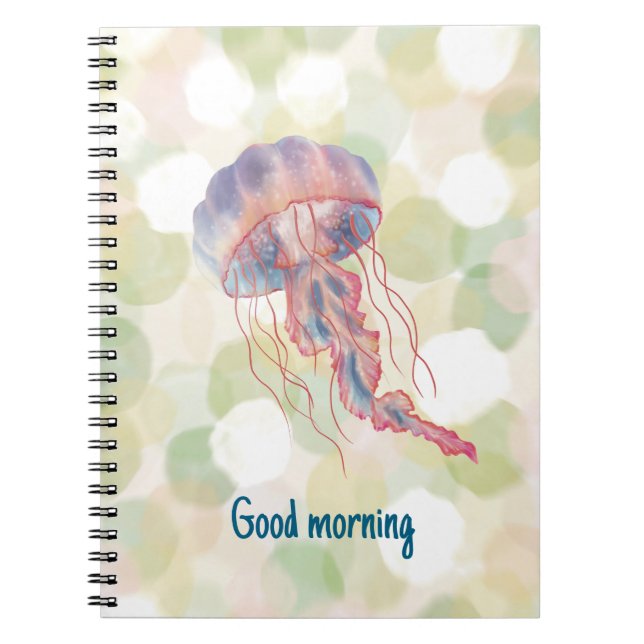 Jellyfish jellyfish jellycolor styles notebook (Front)