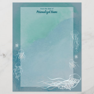 Jellyfish Jive Unlined Paper Sheets
