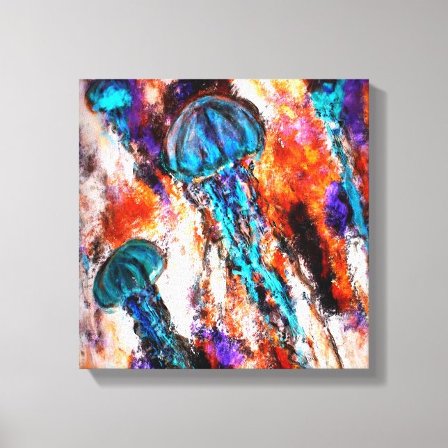 Jellyfish Jump Electric Canvas Print (Front)