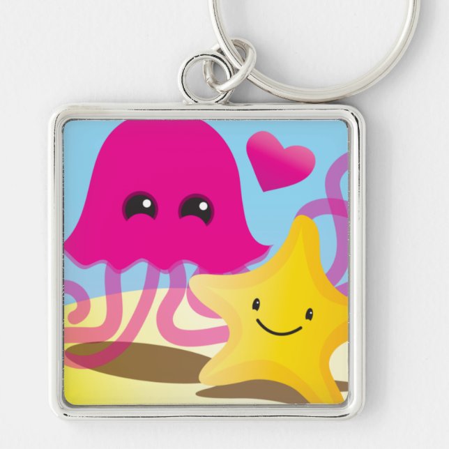 Jellyfish Love Keychain (Front)