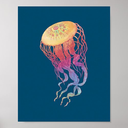 Jellyfish lover nature ocean life fish lovers  poster