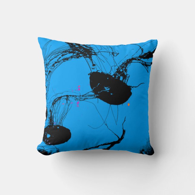 Jellyfish - Marine Animals Throw Pillow (Front)
