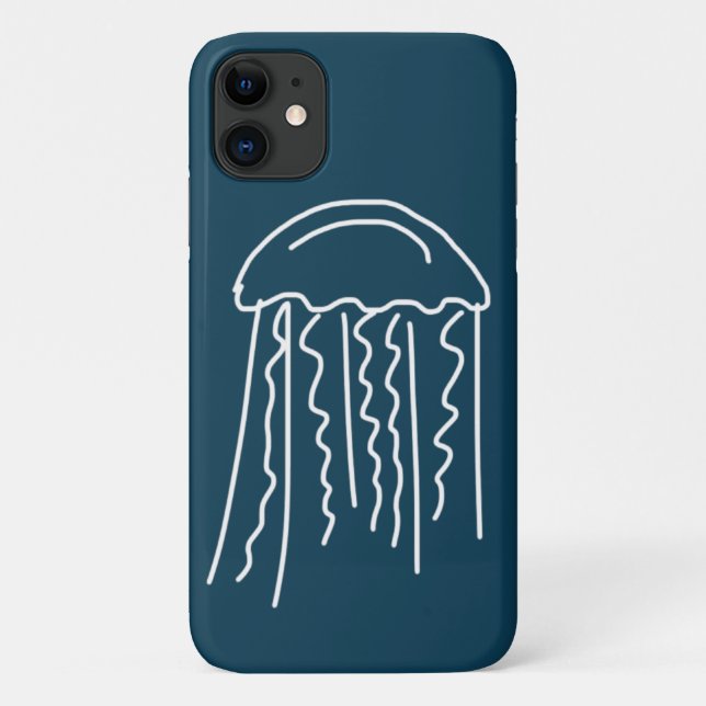 Jellyfish marine life aquatic modern Case-Mate iPhone case (Back)
