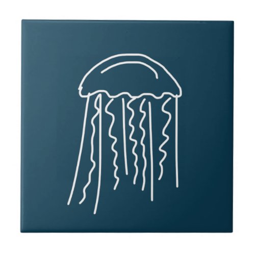 Jellyfish marine life aquatic modern ceramic tile