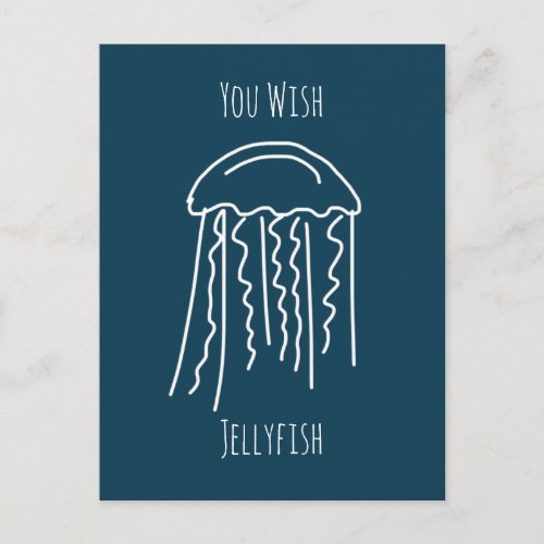 Jellyfish marine life aquatic modern postcard