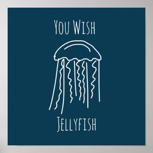 Jellyfish marine life aquatic modern poster