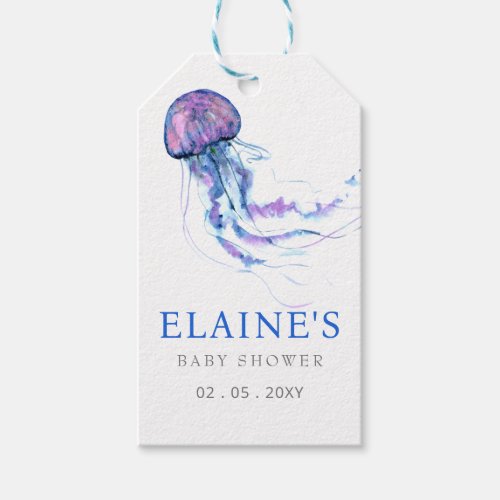 Jellyfish Ocean Beach Under The Sea Baby Shower  Gift Tags