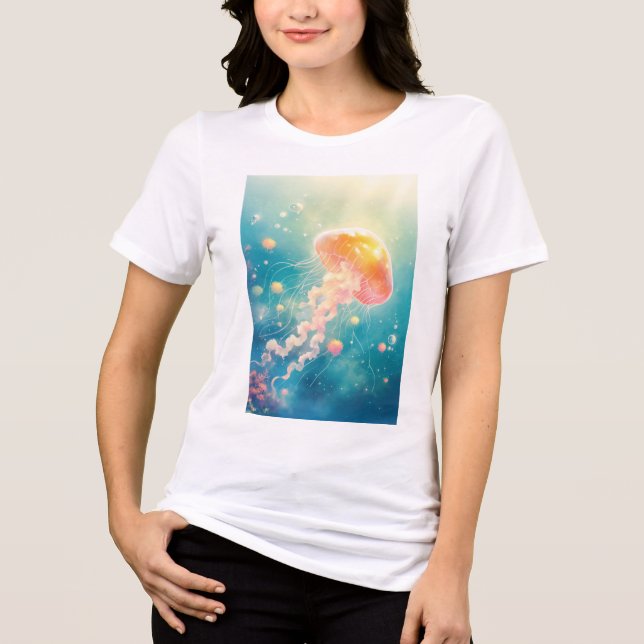 Jellyfish Ocean Dance Tri-Blend Shirt (Front)
