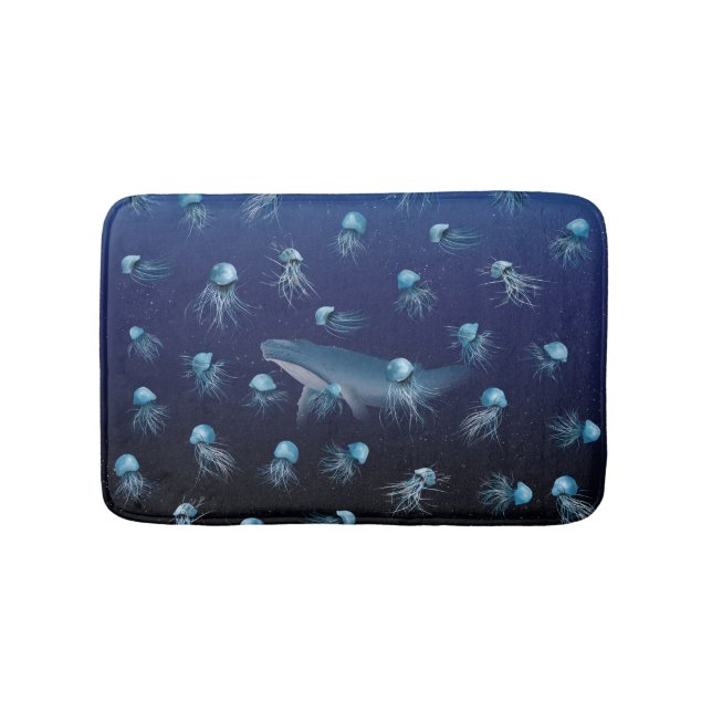 Jellyfish Ocean Pattern Bath Mat (Front)