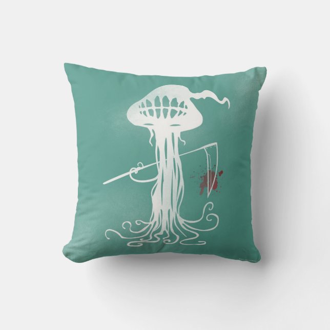 Jellyfish Ocean Scyhe Pillow (Front)