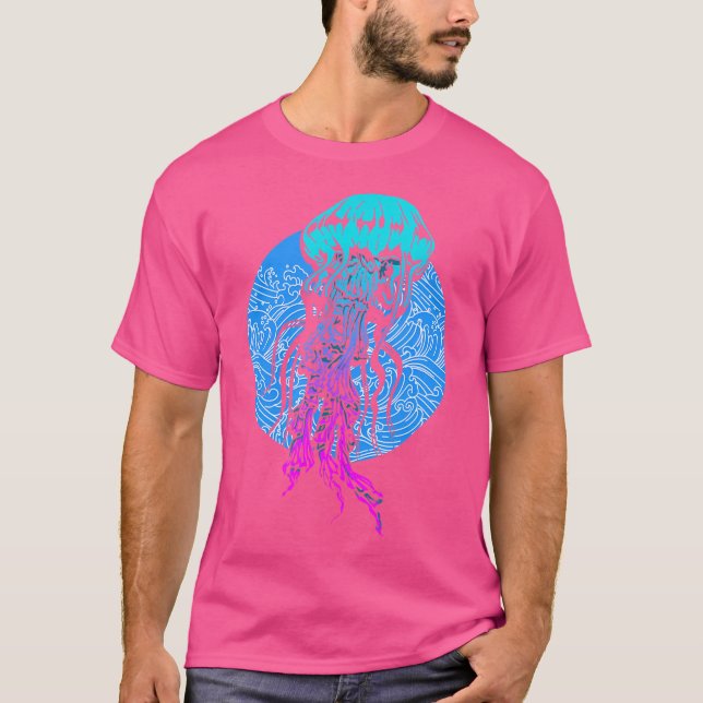 Jellyfish Ocean Sea Creature Underwater Scuba Divi T-Shirt (Front)