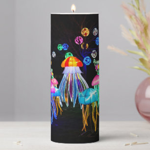 Jellyfish of Lights Pillar Candle