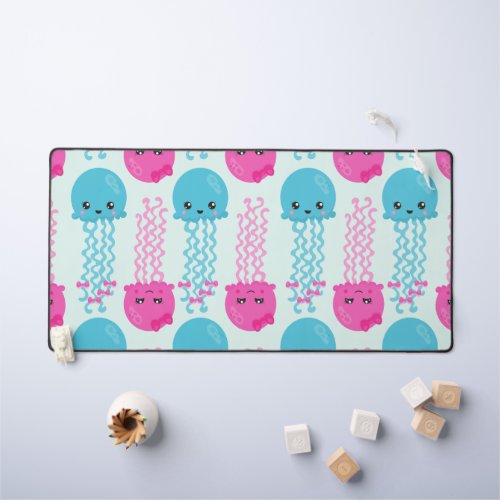 Jellyfish Pattern Cute Jellyfish Sea Animals Desk Mat