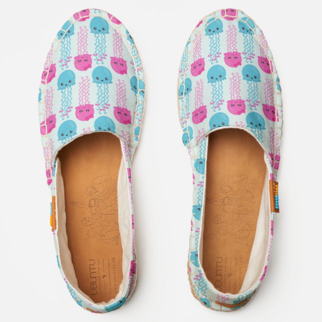 Jellyfish Pattern, Cute Jellyfish, Sea Animals Espadrilles (Front)