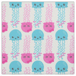 Jellyfish Pattern, Cute Jellyfish, Sea Animals Fabric