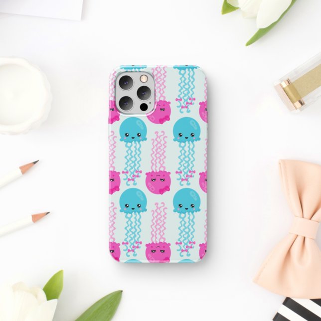 Jellyfish Pattern, Cute Jellyfish, Sea Animals iPhone Case (Creator Uploaded)