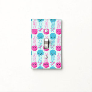 Jellyfish Pattern, Cute Jellyfish, Sea Animals Light Switch Cover