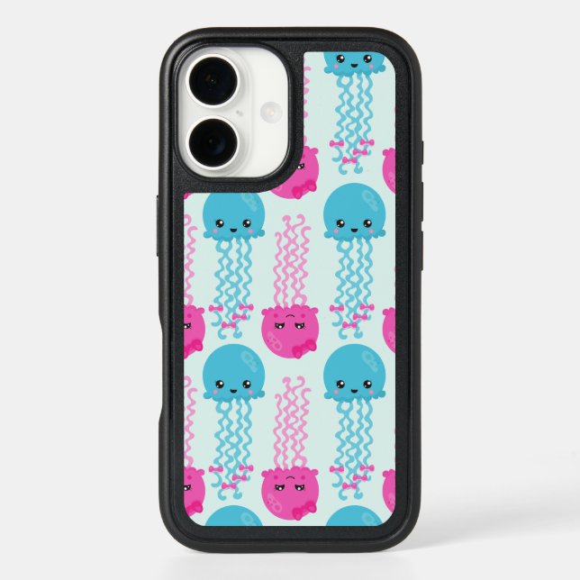 Jellyfish Pattern, Cute Jellyfish, Sea Animals Otterbox iPhone Case (Back)