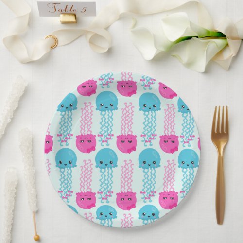 Jellyfish Pattern Cute Jellyfish Sea Animals Paper Plates