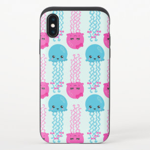 Jellyfish Pattern, Cute Jellyfish, Sea Animals iPhone X Slider Case