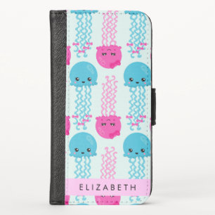 Jellyfish Pattern, Cute Jellyfish, Sea, Your Name iPhone X Wallet Case