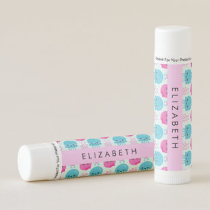 Jellyfish Pattern, Cute Jellyfish, Sea, Your Name Lip Balm