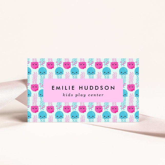 Jellyfish Pattern, Play Center, Activity Center Business Card (Creator Uploaded)
