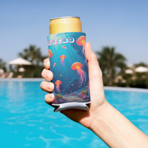 Jellyfish reef curacao seltzer can cooler