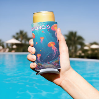 Jellyfish reef curacao seltzer can cooler