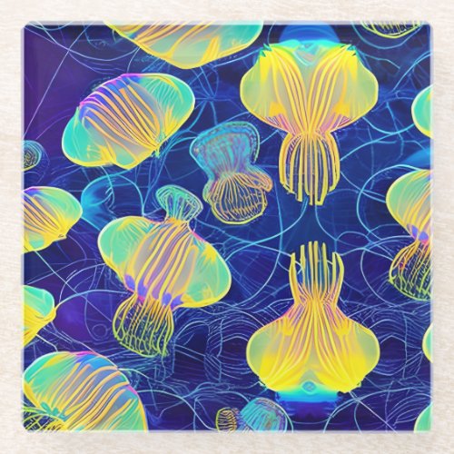 Jellyfish Reverie Glass Coaster