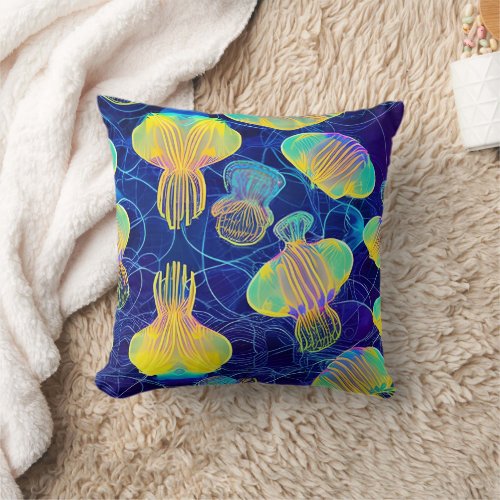 Jellyfish Reverie Throw Pillow