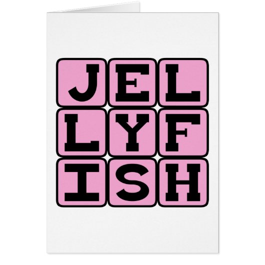 Jellyfish, Sea Creature Cards (Front)