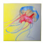 Jellyfish sea creature original art illustration tile