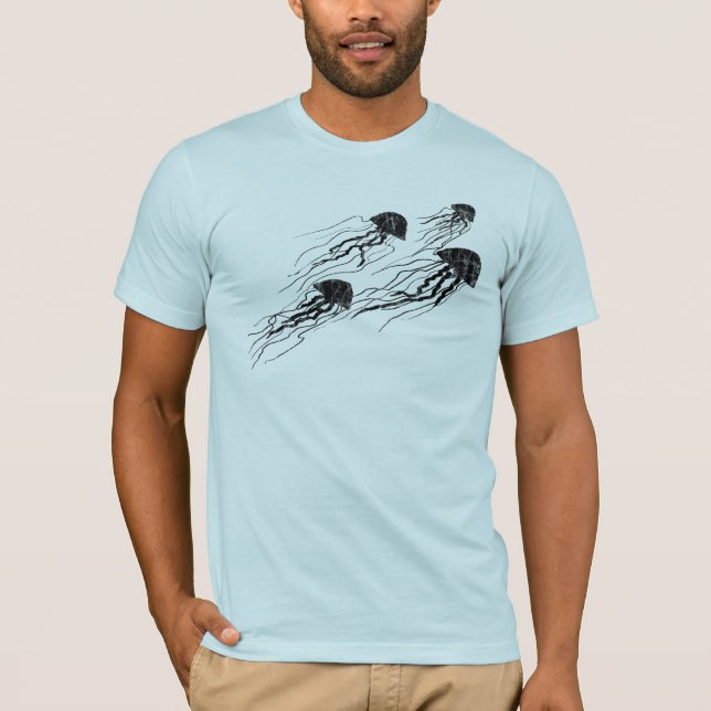 Jellyfish Silhouettes light tee shirt (Front)
