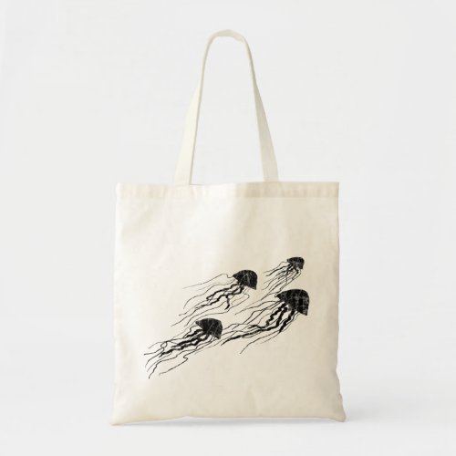 Jellyfish Silhouettes tote bag