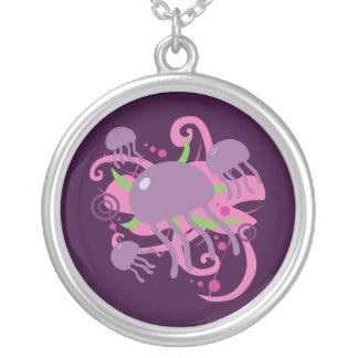 Jellyfish Silver Plated Necklace
