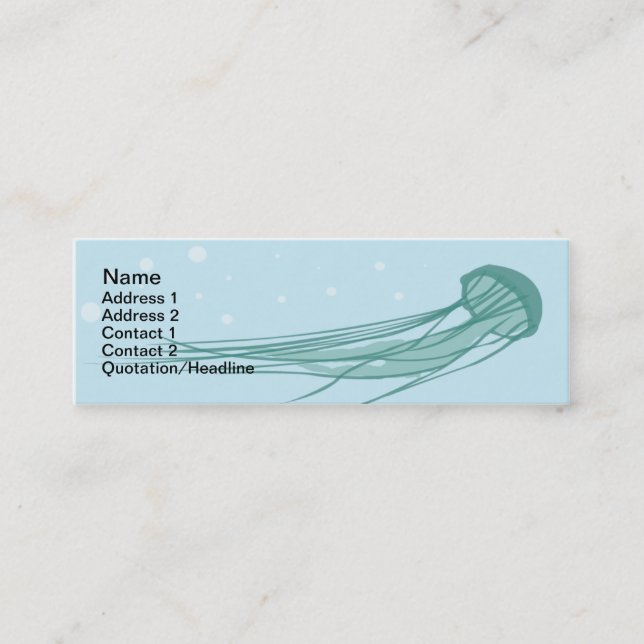 Jellyfish - Skinny Mini Business Card (Front)