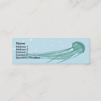 Jellyfish - Skinny Mini Business Card by ZazzleProfileCards at Zazzle