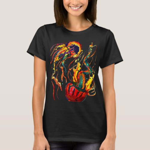 Jellyfish Squid Watercolor Original Art Ocean Gift T_Shirt