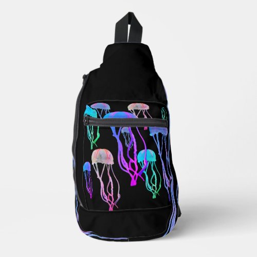 Jellyfish Swarm Black Sling Bag