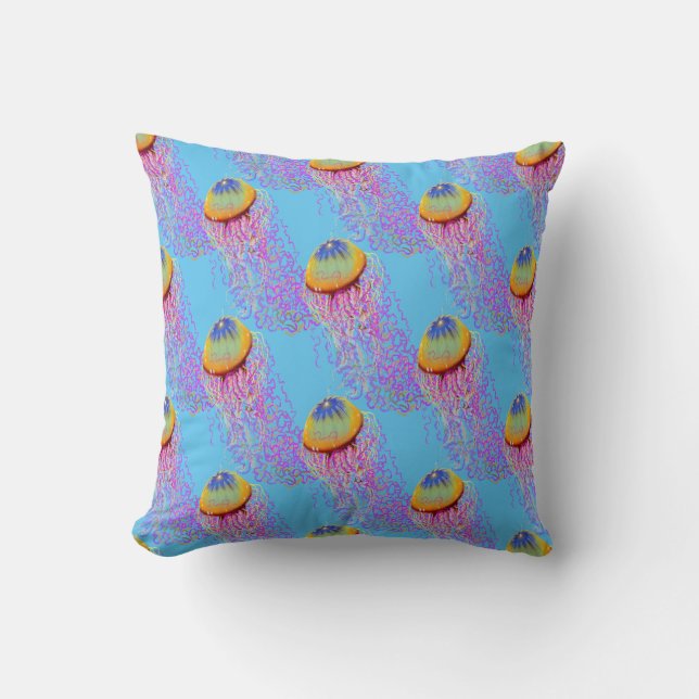Jellyfish Throw Pillow (Front)