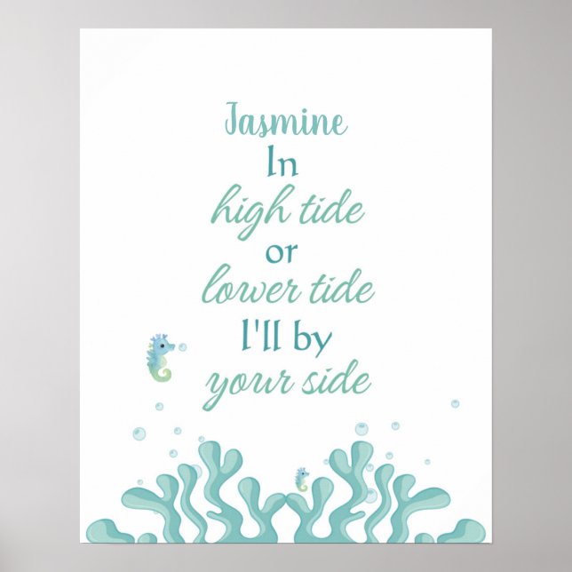 Jellyfish Tidal Comfort Customizable Poster (Front)