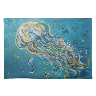 jellyfish tissue paper cloth placemat