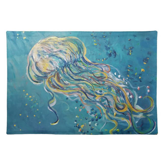 jellyfish tissue paper cloth placemat (Front)