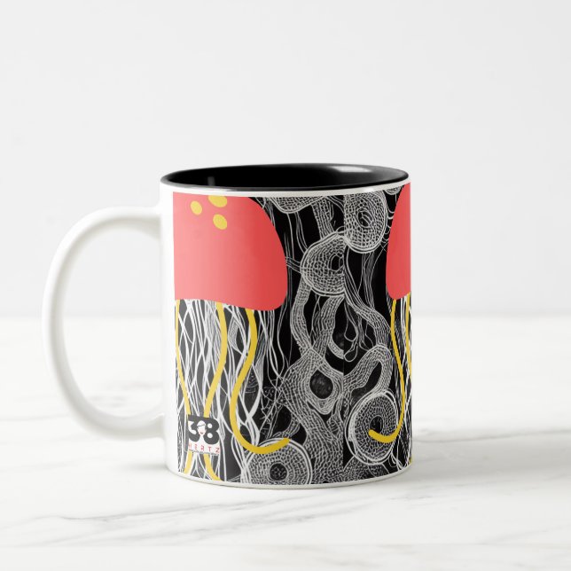 Jellyfish Two-Tone Coffee Mug (Left)