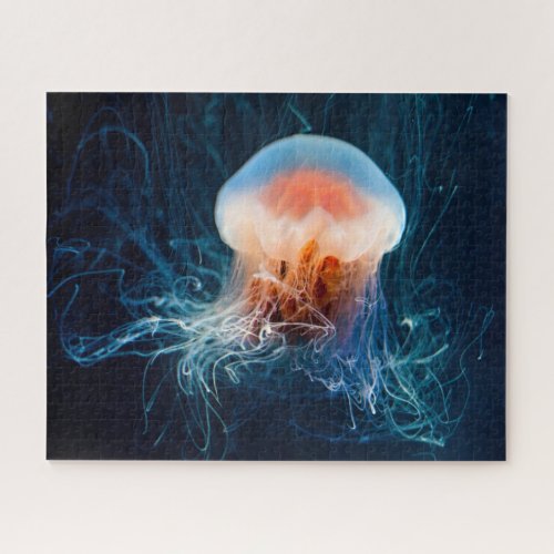 Jellyfish Underwater _ Dark Glow Jigsaw Puzzle